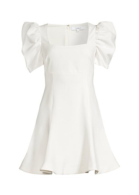 Puff Sleeve Flare Dress
