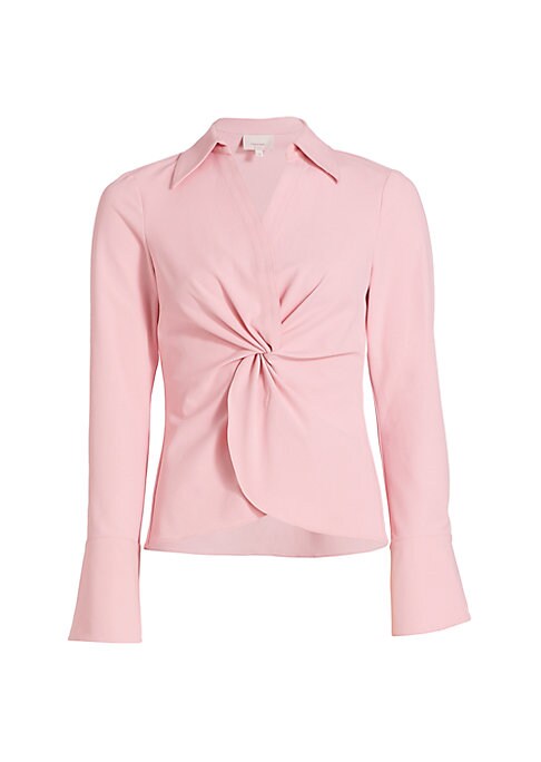 Feminine Twisted Collar Blouse