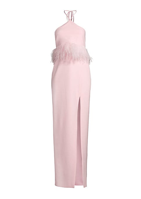 Feathered Elegance Gown
