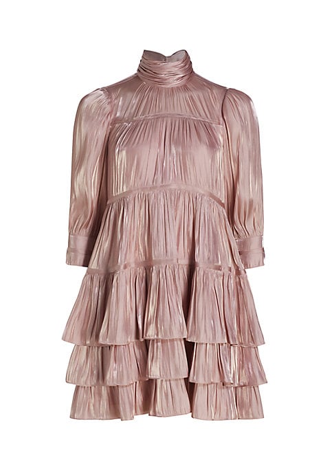 Shimmering Tiered Minidress