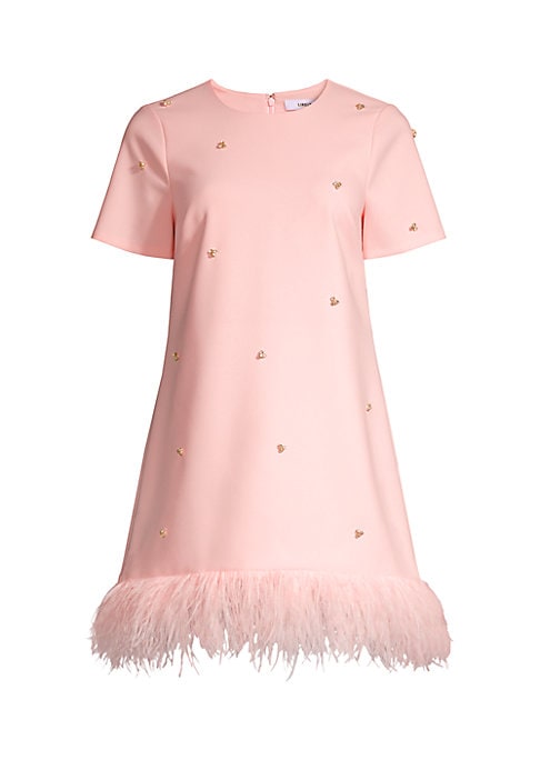 Feather Glam Mini Dress