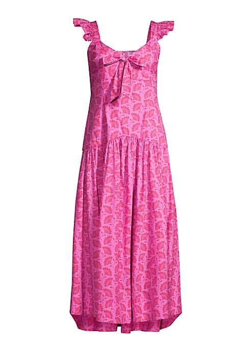 Floral Flutter Cut-Out Dress