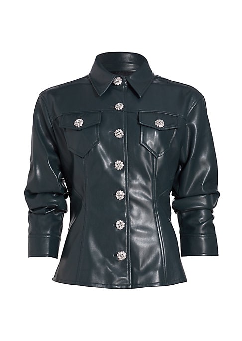 Sparkling Faux Leather Jacket