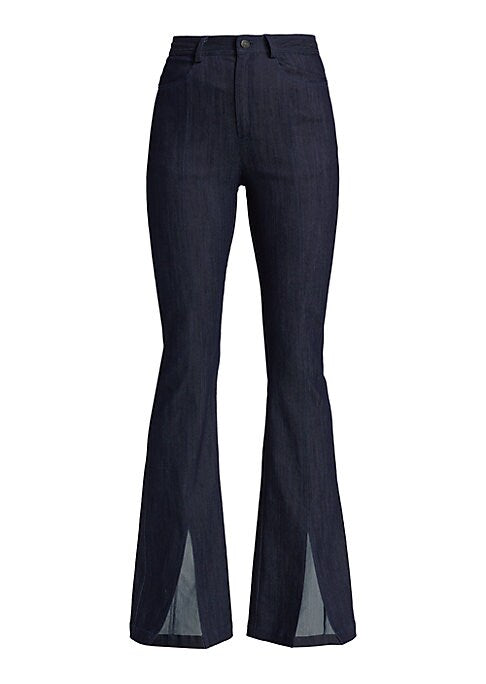 Flare Split Hem Trousers