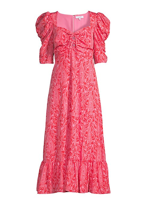 Floral Cut-Out Midi Dress