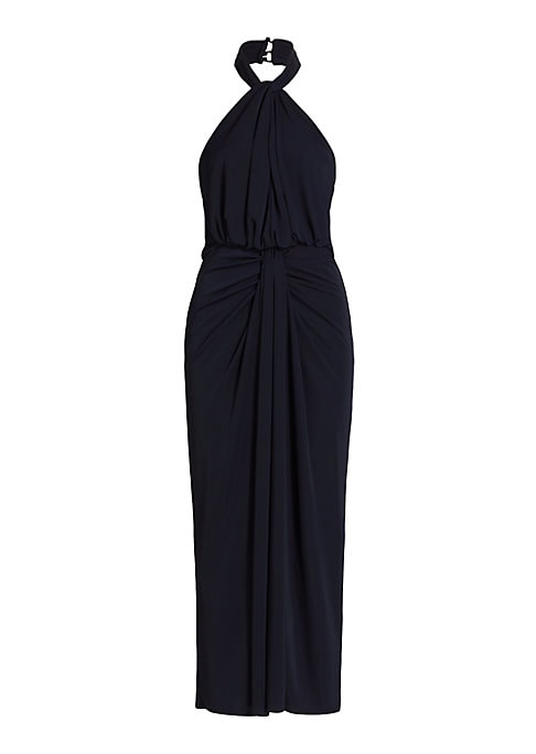 Elegant Draped Maxi Dress