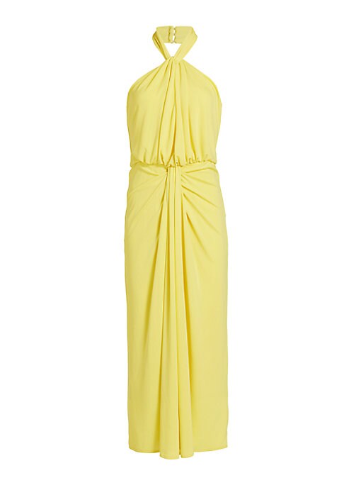 Draped Halter Maxi Gown