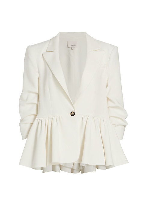 Ruffled Elegance Blazer