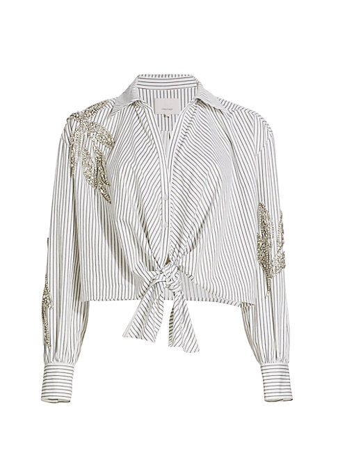 Crystal Floral Crop Blouse