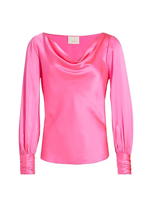 Chic Draped Silk Blouse
