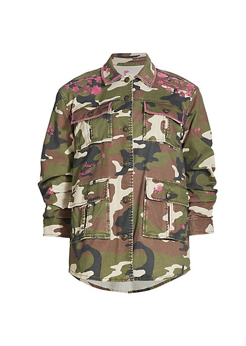 Floral Camouflage Denim Jacket