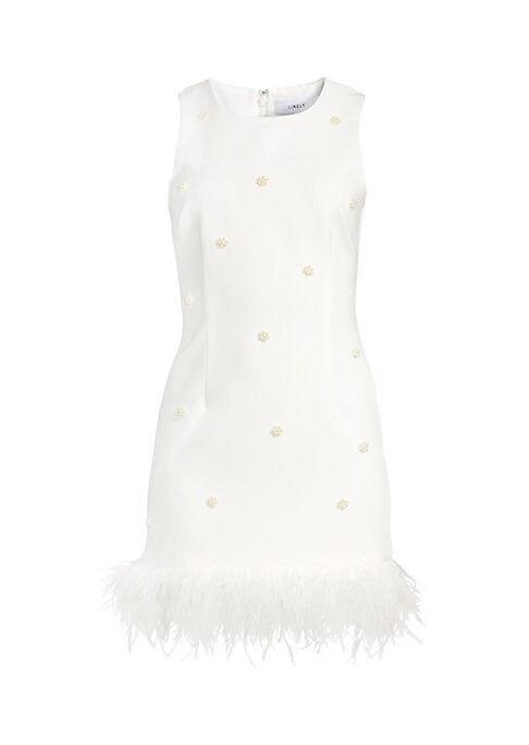 Feathered Floral Minidress
