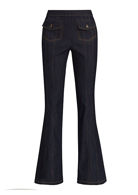 Flared Stretch Twill Jeans