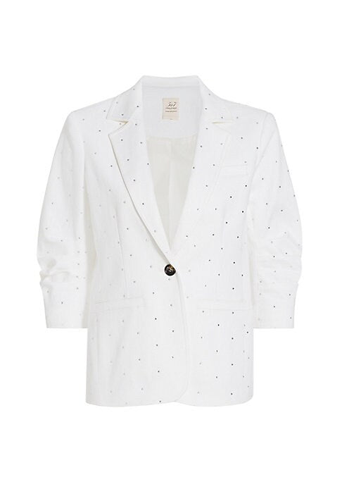 Crystal-Cuffed Blazer