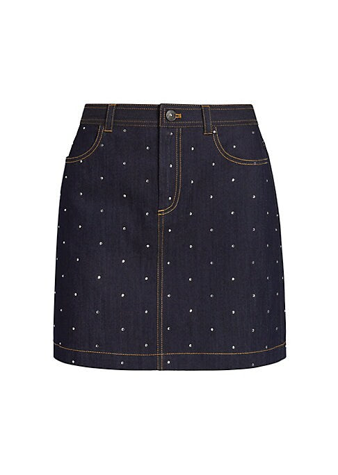 Sparkling Denim Miniskirt