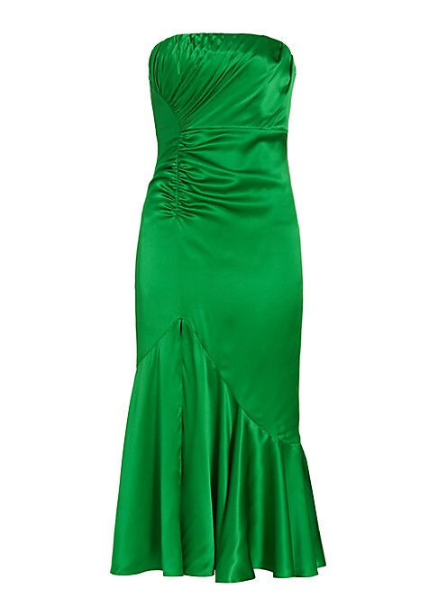 Lustrous Ruffle Midi Dress