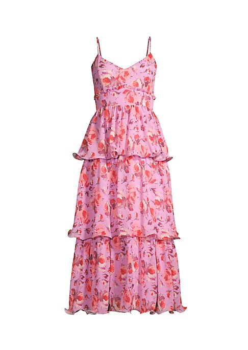 Floral Tiered Midi Dress