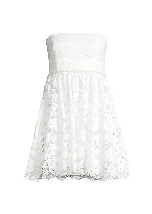 Lace Pearl Minidress Elegance