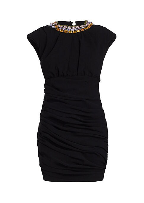Jewel Neck Minidress Delight