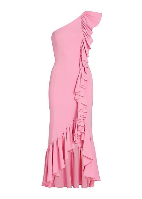 Elegant Ruffle Midi Dress