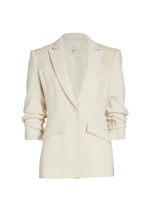 Lace Detail Scrunched Blazer