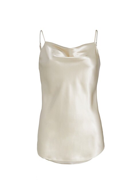 Silk Cowl Neck Top