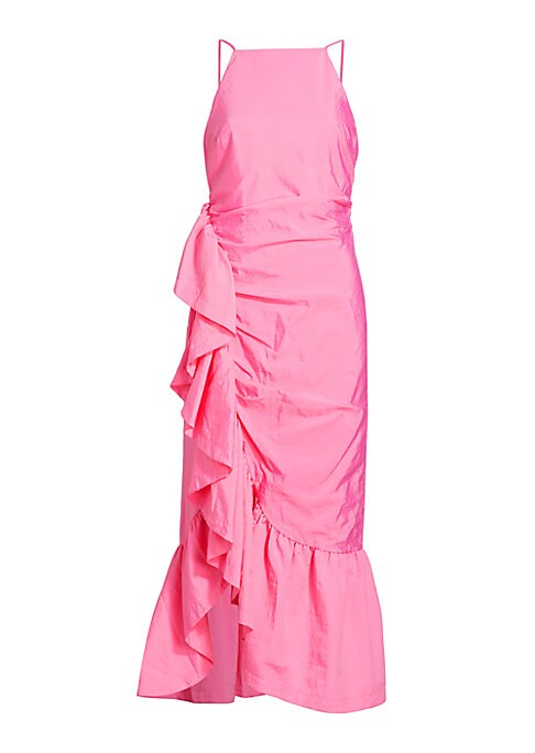 Ruffled Flounce Midi Dress
