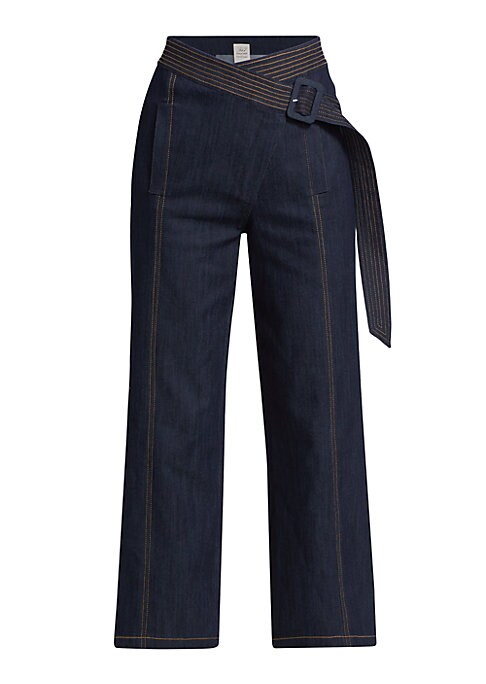 Crisscross Denim Trousers