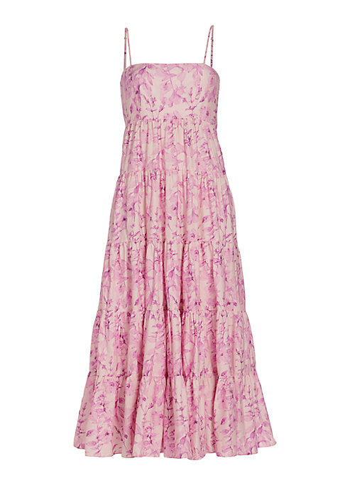 Floral Tiered Midi Dress