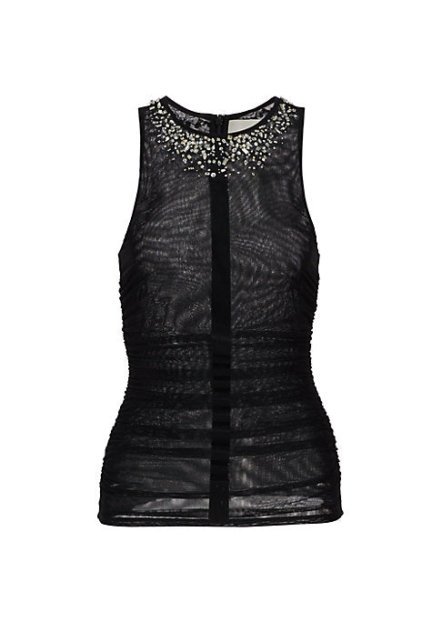 Glimmering Mesh Tank Top