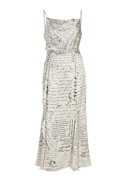 Silk Satin Cowl Slipdress