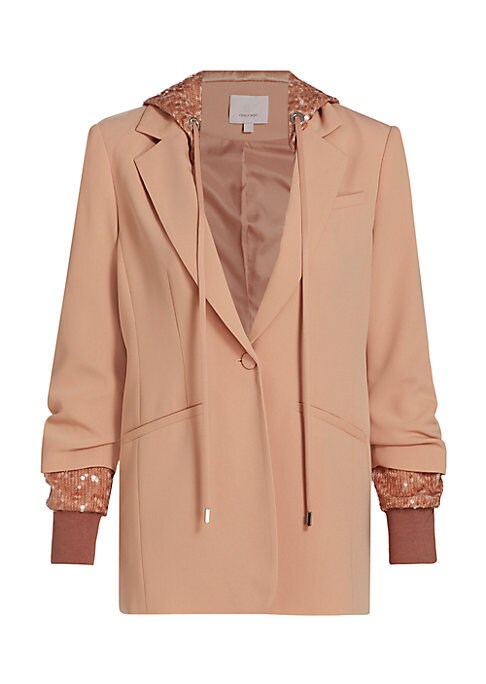 Sequined Hooded Blazer