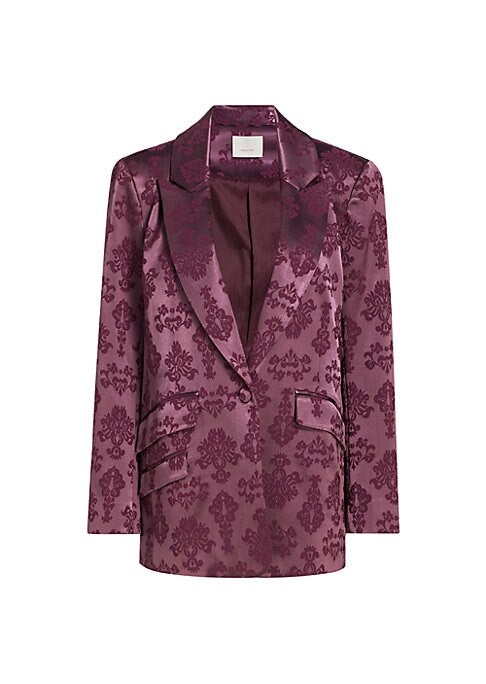 Floral Satin Blazer
