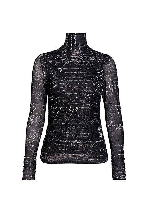 Love Mesh Turtleneck Top