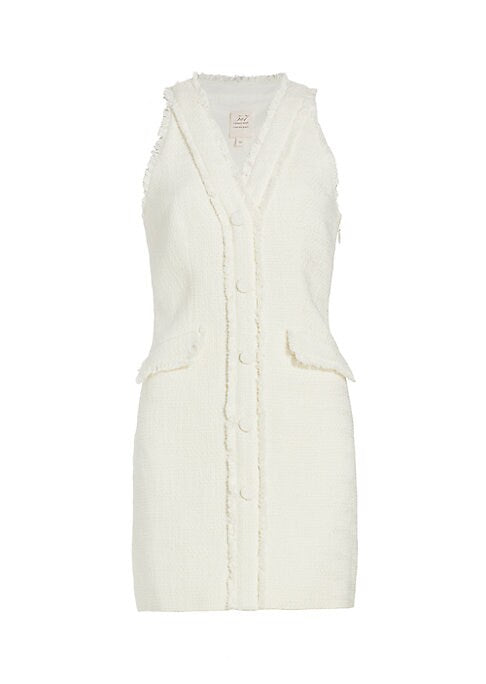 Fringed Tweed Minidress