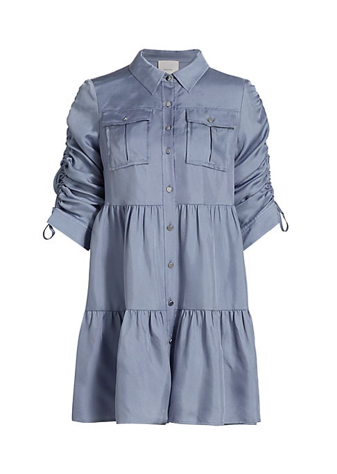 Tiered Button-Up Dress