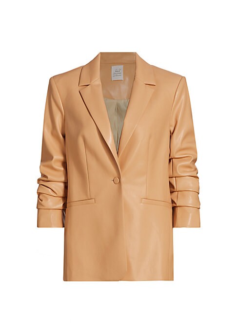 Chic Vegan Leather Blazer
