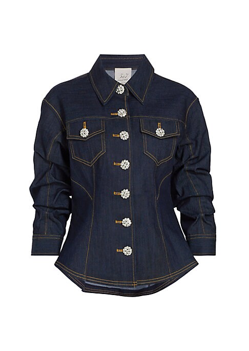 Jeweled Sleeve Denim Delight