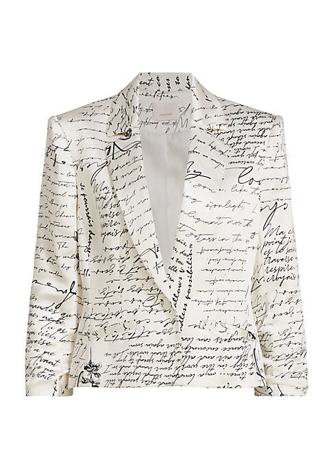 Amour Print Crepe Blazer