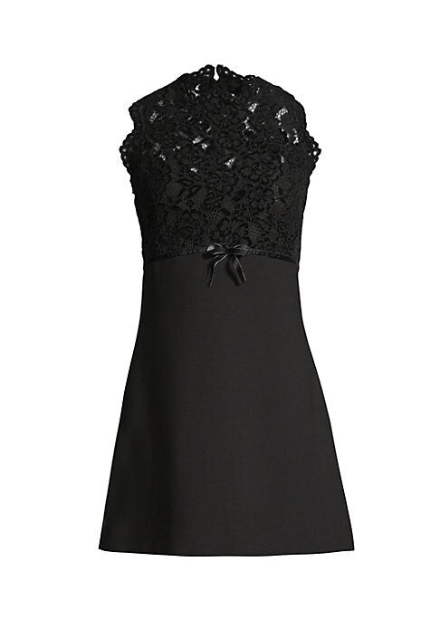 Lace Bow A-Line Dress