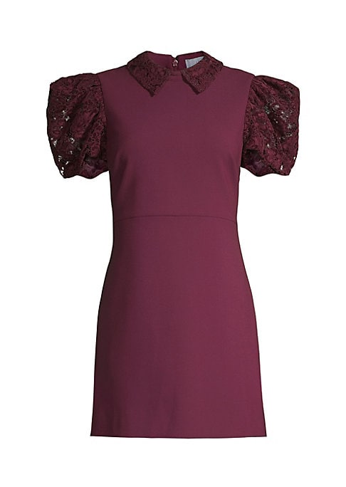 Lace-Trimmed Puff Dress