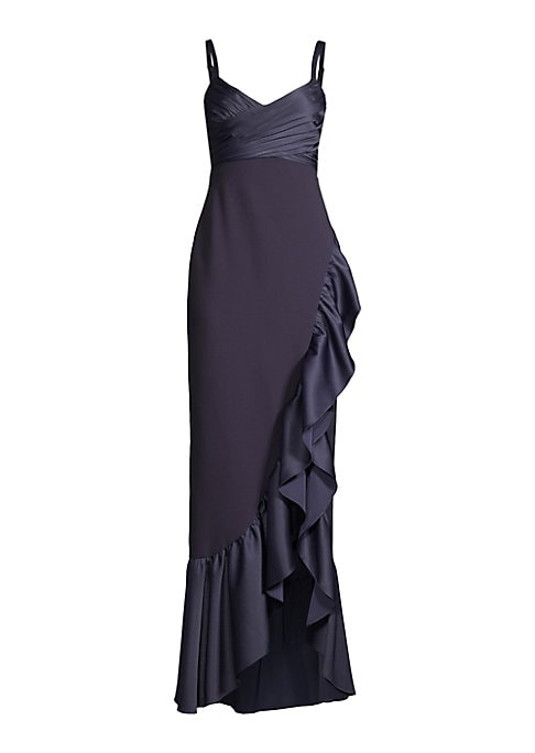 Chic Ruffle Evening Gown