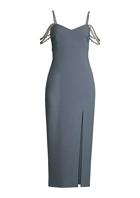 Crystal Strap Midi Dress
