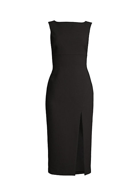 Pearl-Embellished Midi Dress