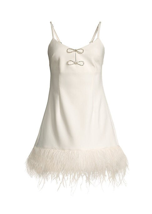 Feathered Crystal Bow Dress