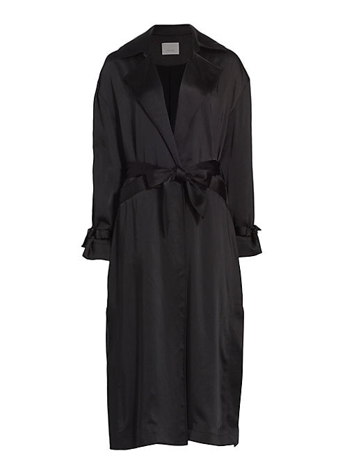 Satin Luxe Trench Coat