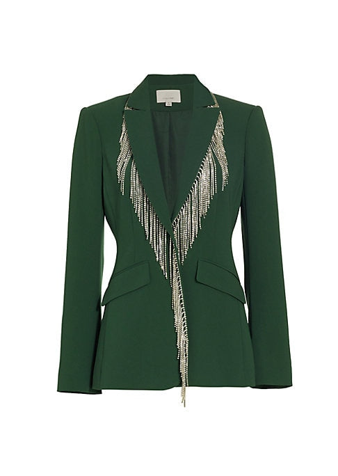 Sparkling Fringe Tailored Blazer
