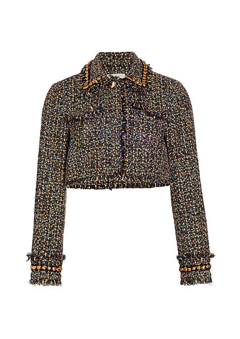 Fringed Tweed Chic Jacket