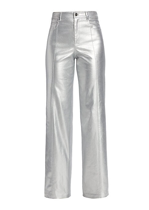 Glistening Wide-Leg Jeans