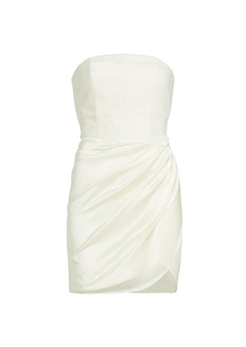 Satin Gathered Minidress